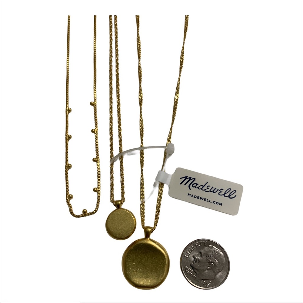 Host Pick! MADEWELL Necklace Vintage Gold 3 pc set - Picture 3 of 3